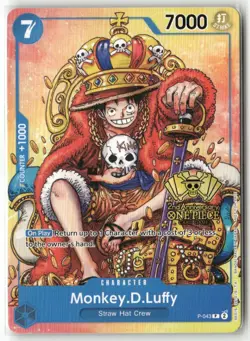 Monkey.D.Luffy 2nd Anniversary Stamped Promo PR OP Promotion Cards P-043 MP - Image 1