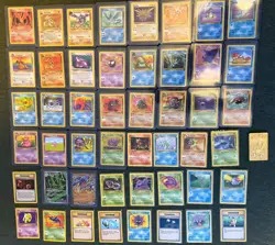 Vintage Lot Of Pokemon Cards Wotc, Fossil, Gengar Moltres Charizard Etc - Image 1