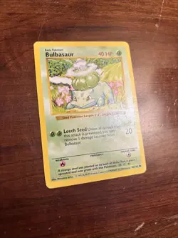 Pokemon TCG Bulbasaur Shadowless Base Set Common Card LP 44/102 - Image 3