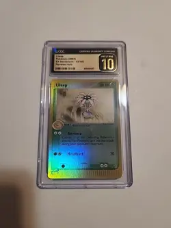 CGC 10 PRISTINE Lileep 2003 EX Sandstorm 43/100 Reverse Holo Pokemon Card POP 1! - Image 1