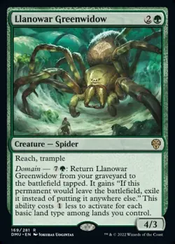 Llanowar Greenwidow x1 1x FOIL Dominaria United NM MTG - Image 1