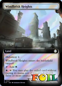 Windbrisk Heights Extended Art 0527 MTG PIP Fallout Rare NP Foil - Image 1