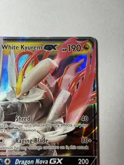 Pokemon White Kyurem GX 48/70 Dragon Majesty Ultra Rare Holo HP190 Basic - Image 3