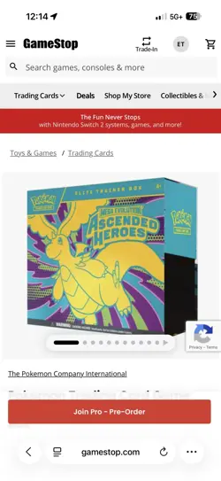 Pokemon Center Mega Evolution: Ascended Heroes ETB 2/20/2026 (pre-order) x1 - Image 1