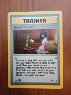 Good Manners Gym Heroes Uncommon NM Pokemon 111/132 1st Edition - Image 1