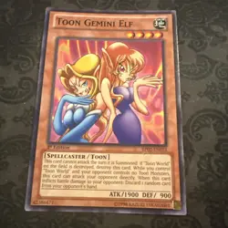 Yugioh Toon Gemini Elf BP02-EN033 1st Edition Common - Image 1
