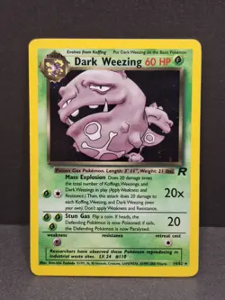 Dark Weezing Pokemon Card Team Rocket 14/82 Holo Rare Vintage 2000 WotC Nintendo - Image 1