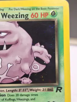Dark Weezing Pokemon Card Team Rocket 14/82 Holo Rare Vintage 2000 WotC Nintendo - Image 3
