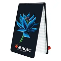 Black Printed Lotus Pages Life Pad with Elastic Band for Magic: The Gathering - Image 1