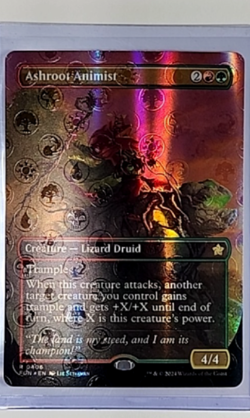 MTG Magic The Gathering FDN Foundations Borderless Mana Foil 406 Ashroot Animist - Image 1