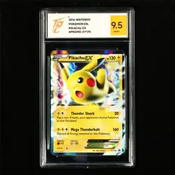 TQG 9.5 MINT+ 2016 Pokemon ENG Pikachu ex XY174 Promo - Image 2