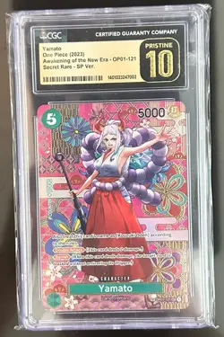 CGC PRISTINE 10 2023 One Piece English Yamato Alt-Art OP01-121 OP05 Alt Art SP - Image 1