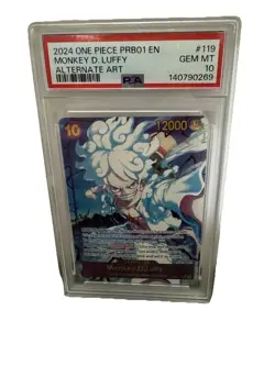 PSA 10 Monkey.D.Luffy OP05-119 Secret Rare Foil Premium Booster One Piece - Image 1