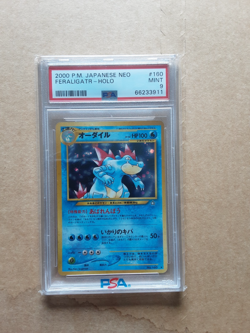 Pokemon Japanese Neo Feraligatr 160 PSA 9 Holo Card - Image 1
