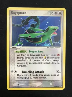 Pokemon Rayquaza 22/107 Ex Deoxys Rare ENG Vintage Nintendo Cards - Image 1