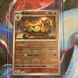 Pokemon TCG Emboar Master Ball Reverse Holo Card 013/086 White Flare - Image 1