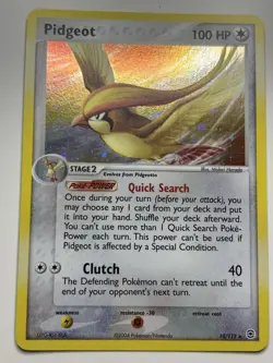 Pokemon EX FireRed & LeafGreen Pidgeot 10/112 Holo NM - Image 1