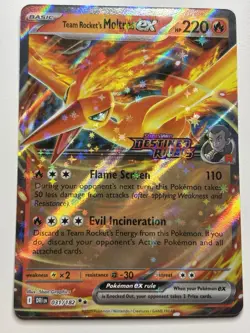 Team Rocket's Moltres ex DR Stamped IR Holo 31/182 - Pokemon SV: Destined Rivals - Image 1
