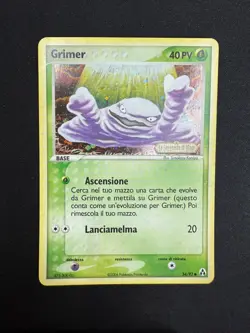 Pokemon Grimer 54/92 Ex Leggenda di Mew PRERELEASE Holo ITA Carte Vintage - Image 1