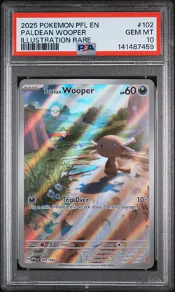 2025 POKEMON PFL EN-PHANTASMAL FLAMES ILLUSTRATION RARE PALDEAN WOOPER PSA 10 - Image 1