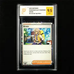 TQG 9.5 MINT+ 2023 Pokemon ENG Arven 166/198 U - Image 1