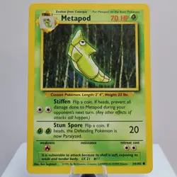 Pokemon TCG - Metapod 54/102 Base Set Common WOTC 1999 - EXC - Image 2