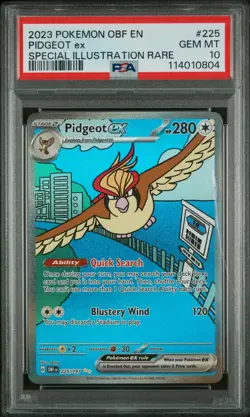 Pokemon Pidgeot ex Obsidian Flames #225 Special Illustration Rare PSA 10 (2023) - Image 1