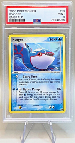 Pokemon Kyogre #15/106 Non-Holo Rare - 2005 EX Emerald - PSA 9 MINT! - Image 1