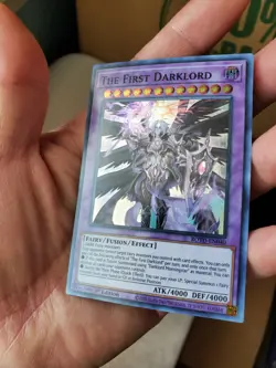 Yu-Gi-Oh! 3x The First Darklord. ROTD-EN040 1st Edition Super Rare. Near mint. - Image 3