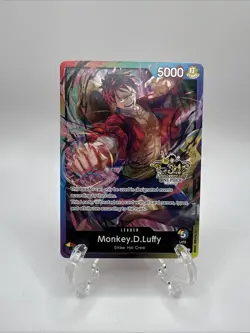 ONE PIECE TCG MONKEY D. LUFFY RARE 3RD ANNIVERSARY PROMO ALT ART ST01-012 NM - Image 1