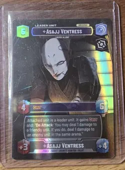 Star Wars Unlimited Jump To Lightspeed Asajj Ventress SHOWCASE Leader Card - Image 1