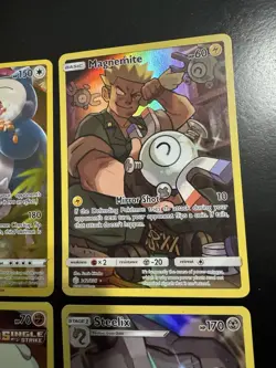 Pokemon Card Lot Full Art Holo - Snorlax, Steelix, Magnemite, Rockruff - Image 3
