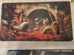 Seb McKinnon Damnation Playmat Kickstarter Signed Stitched - Image 1