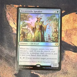 Magic: The Gathering Formidable Speaker Creature ECL Green R Foil #0176 - Image 1