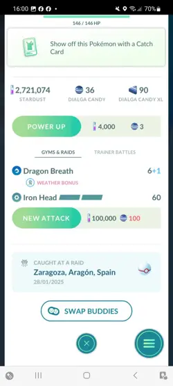 Pokemon Go Legendary Dialga ( Normal ) - Image 2