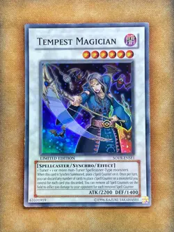 Yugioh Tempest Magician SOVR-ENSE1 Super Rare Limited Edition NM - Image 1