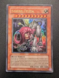 Yugioh Sphinx Set w/ Theinen Andro Teleia EP1-EN001 002 003 Movie Ultra Rare LP - Image 5