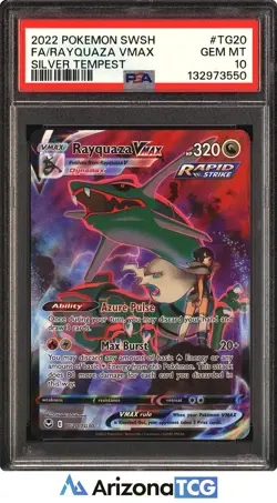 Pokemon 2022 Rayquaza VMAX TG20/TG30 Full Art Silver Tempest GEM MINT PSA 10 - Image 1