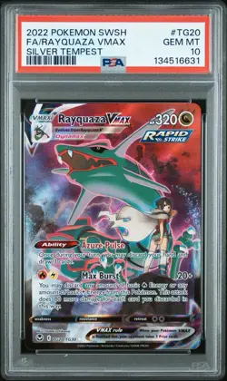 Pokemon 2022 Rayquaza VMAX TG20/TG30 Full Art Silver Tempest GEM MINT PSA 10 - Image 1