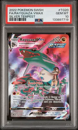 Pokemon 2022 Rayquaza VMAX TG20/TG30 Full Art Silver Tempest GEM MINT PSA 10 - Image 1