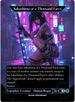 Sakashima of a Thousand Faces - Full Art Altered Art Custom Proxy Cards - Image 1