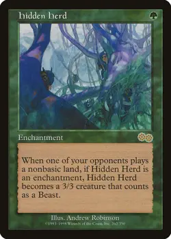 Played Hidden Herd 262 Urza's Saga USG MTG - Image 1