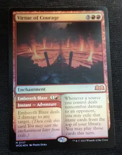 Virtue Of Courage - Foil - WOE - NM Unplayed - EN - 0157 - Image 1