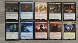 MTG Magic Set of 10 Black Blue Red Tiefling Creature Cards EDH Commander Rares - Image 1