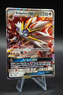 Pokemon TCG Solgaleo GX SM16 Sun and Moon Black Star Promo Card Light Play LP+ - Image 1