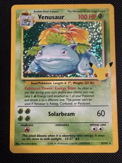 Venusaur Holo 15/102 Celebrations Classic Collection Pokemon - Image 1