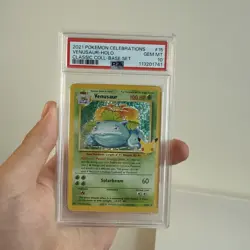 Venusaur Celebrations Classic Coll #15 PSA 10 Base Set Holo 2021 Pokemon 15/102 - Image 1
