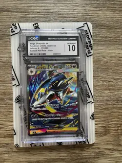 2025 POKEMON JPN INFERNO X 113/80 MEGA SHARPEDO EX CGC 10 GEM MINT - Image 1