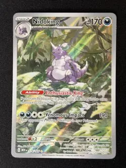 Pokemon TCG Nidoking Scarlet & Violet 151 Illustration Rare Card 174/165 - Image 1