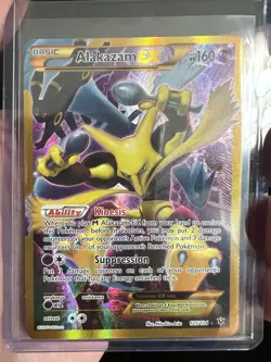 FULL ART Alakazam EX SECRET RARE 125/124 Holo Foil Pokemon Umbreon Lugia Art NM - Image 1